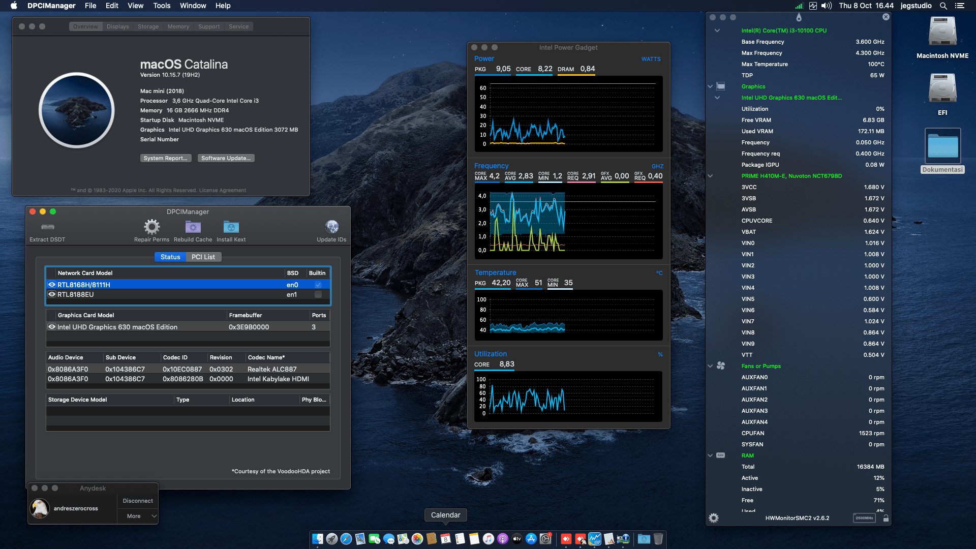 Success Hackintosh macOS Catalina 10.15.7 Build 19H2 in Asus PRIME H410M-E + Intel Core i3 10100